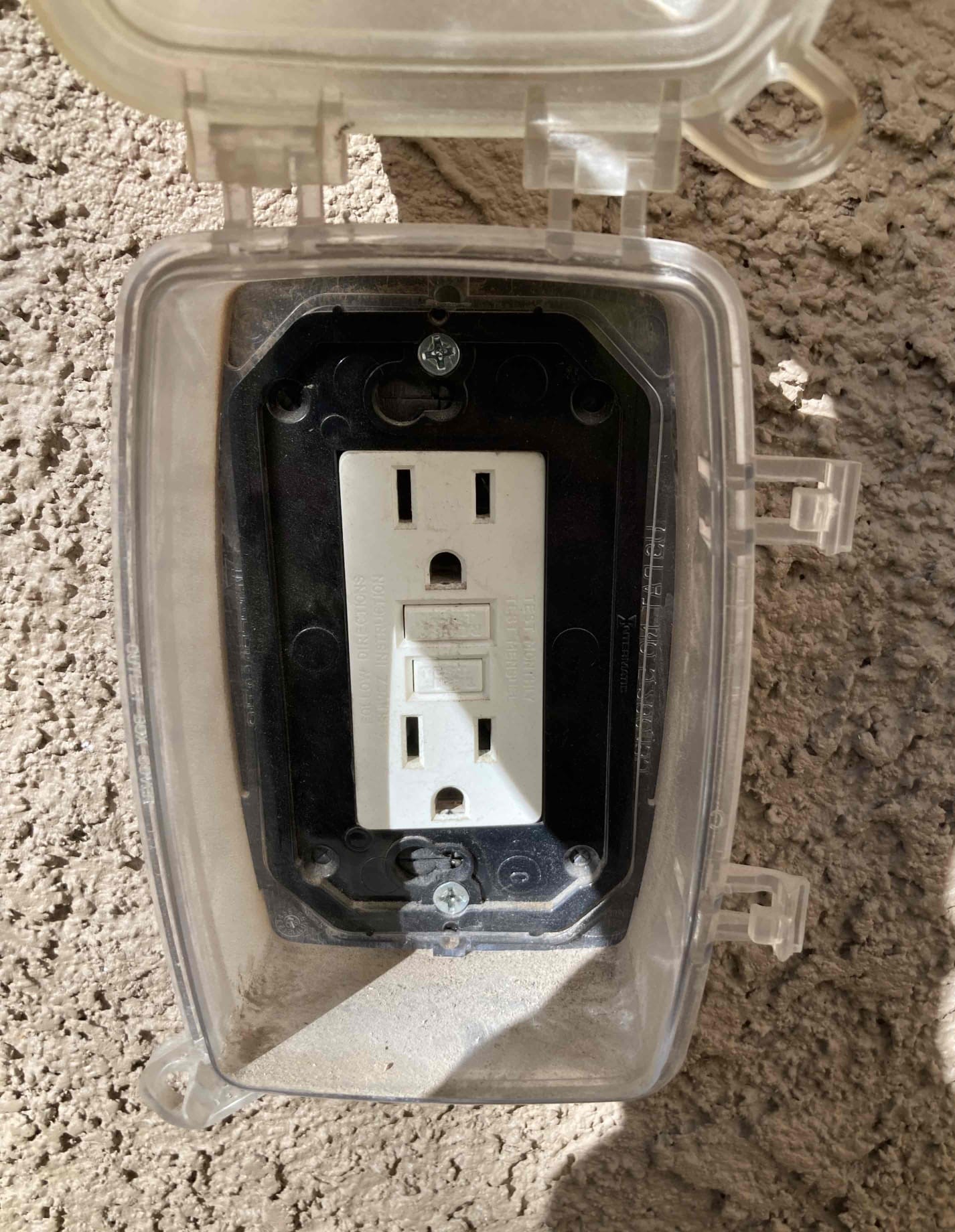 An outdoor electrical outlet